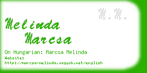 melinda marcsa business card